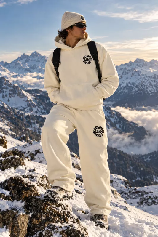 ensemble hoodie + jogging BELOW DREAMS crème