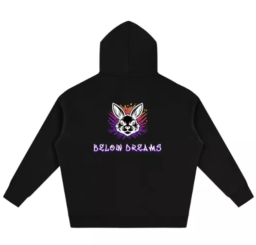 Hoodie oversize en polaire BELOW DREAMS Noir